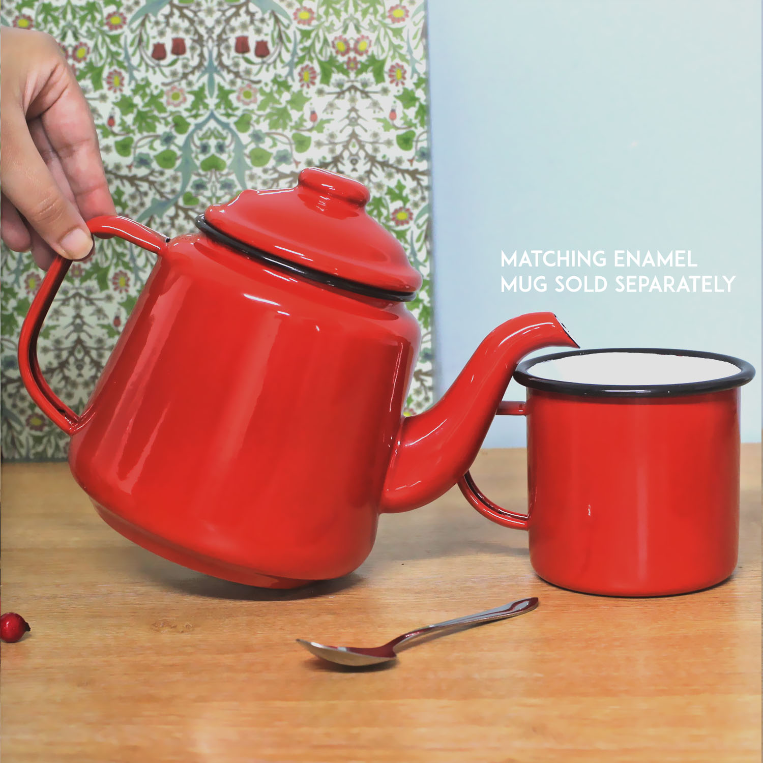Matching Tea Pots & Mug Tea Serving Teapot Enamel Tin Coffee Cups Drinking Mugs - Picture 12 of 22