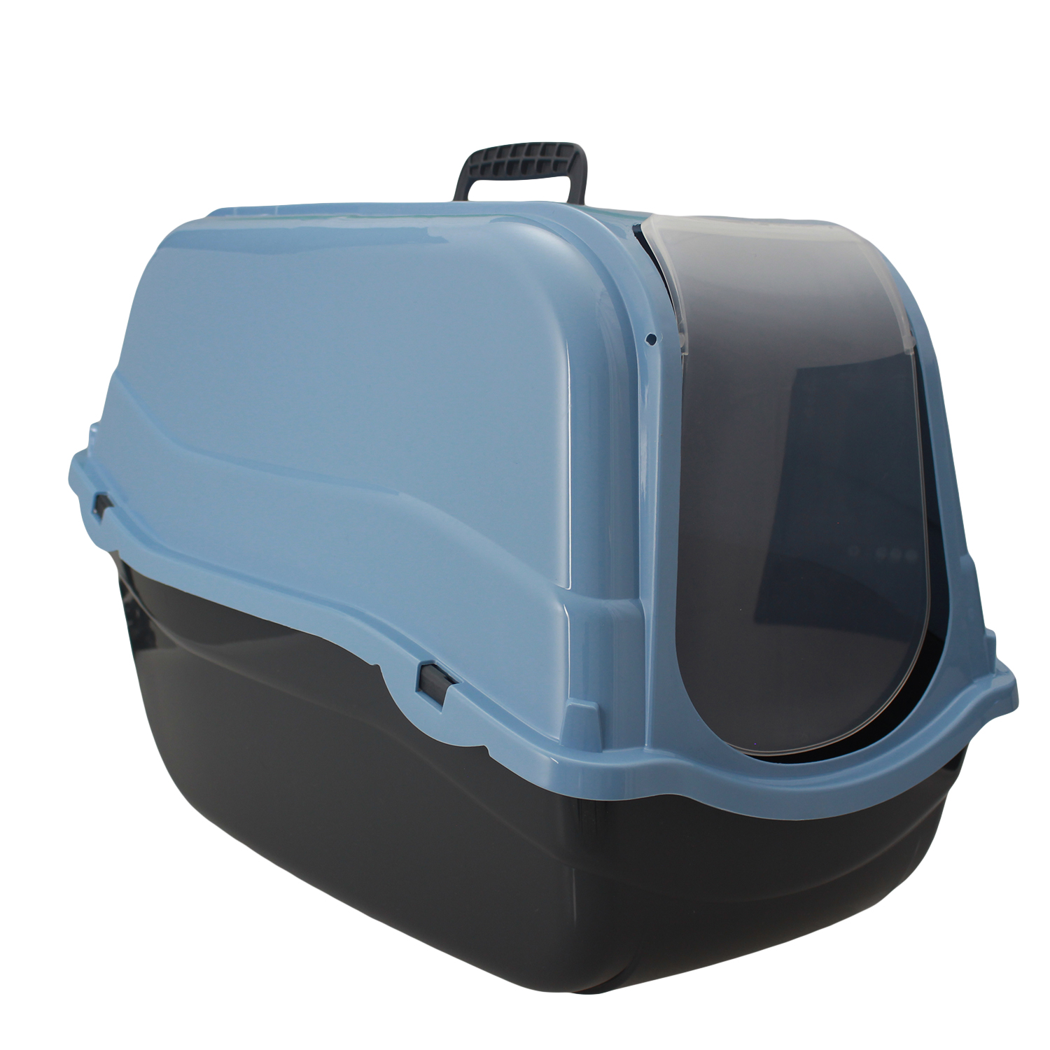 Pets Portable Hooded Cat Litter Box Covered Tray Hand Carry Travel Pet Toilet - Picture 5 of 10