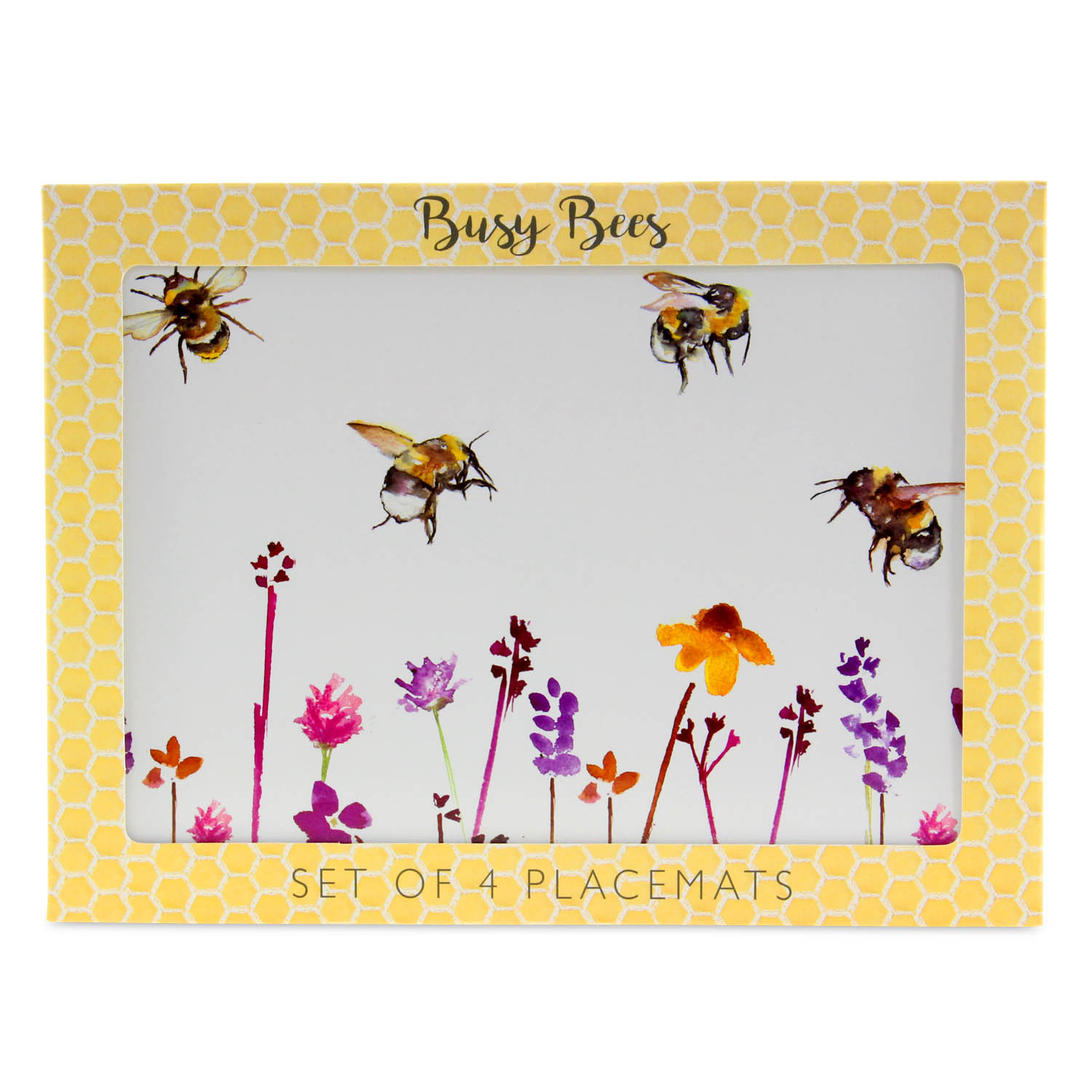 Set of 4 Busy Bees Coasters And 4 Placemats Table Dining Mat Floral