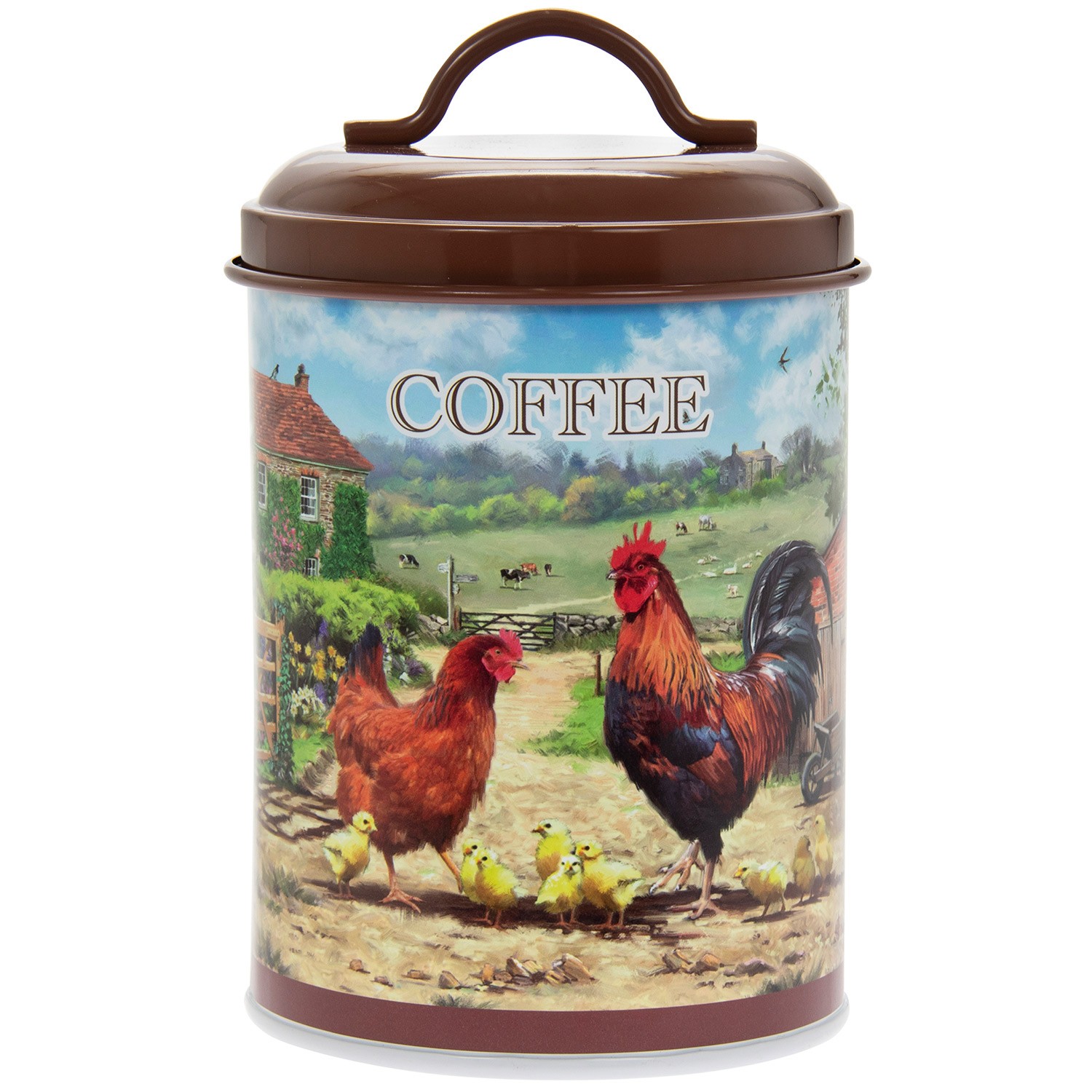 Cockerel Hen Canister Tray Dish Teabag Bag Placemat Coaster Cups Mugs Bread Bin - Picture 9 of 24