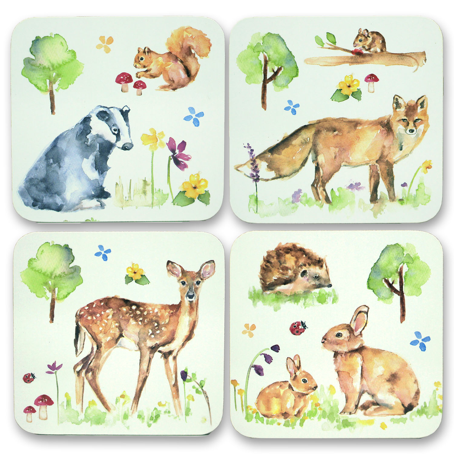 Woodland Wildlife Food Serving Tray Kitchen Nature Dinner Breakfast Table Mats - Picture 3 of 12