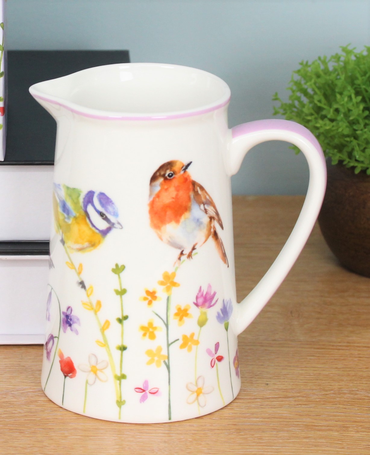 500ml Water Juice Jug Pitcher Drinks Carafe Fine China Decorative Flower Vase - 第 37/64 張圖片
