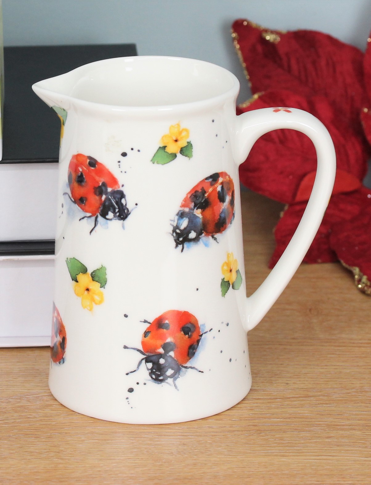 500ml Water Juice Jug Pitcher Drinks Carafe Fine China Decorative Flower Vase - 第 27/64 張圖片