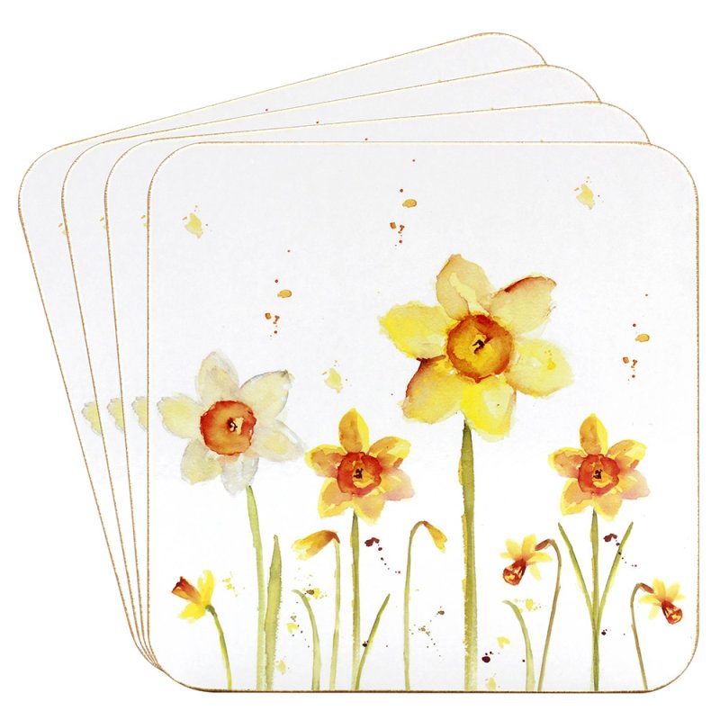 4PC Cork Back Square Coaster Set Tea Coffee Cup Mug Drinks Coaster Table Mats - Picture 64 of 64
