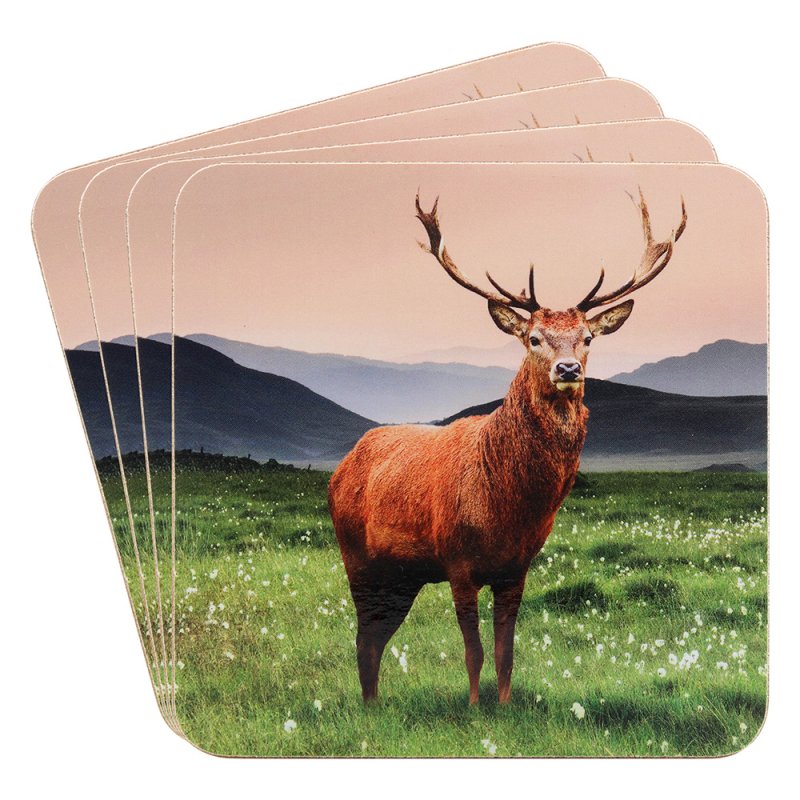 4PC Cork Back Square Coaster Set Tea Coffee Cup Mug Drinks Coaster Table Mats - Picture 36 of 64