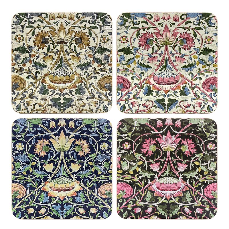 4PC Cork Back Square Coaster Set Tea Coffee Cup Mug Drinks Coaster Table Mats - Picture 58 of 64