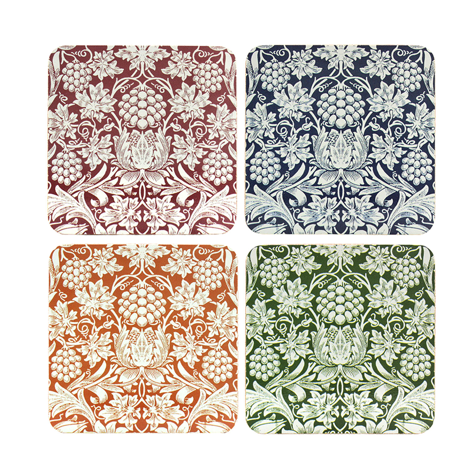 4PC Cork Back Square Coaster Set Tea Coffee Cup Mug Drinks Coaster Table Mats - Picture 63 of 64