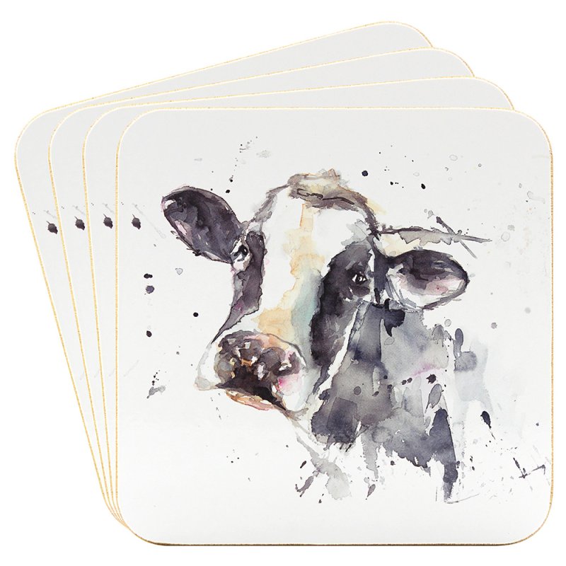 4PC Cork Back Square Coaster Set Tea Coffee Cup Mug Drinks Coaster Table Mats - Picture 18 of 64