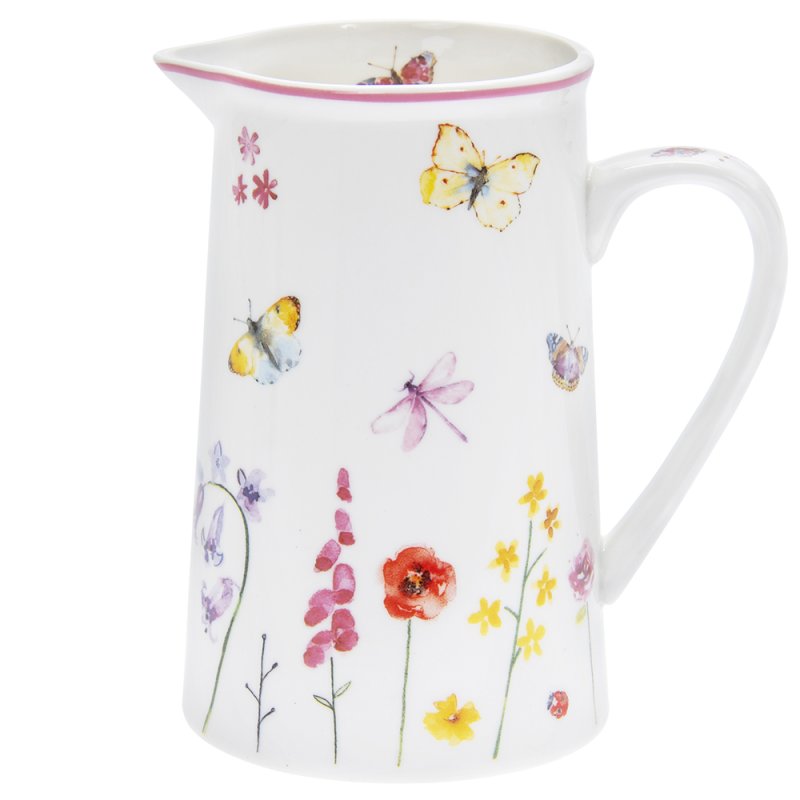 500ml Water Juice Jug Pitcher Drinks Carafe Fine China Decorative Flower Vase - 第 13/64 張圖片