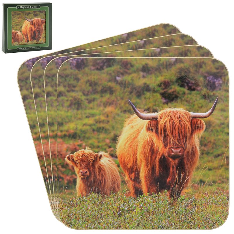 4PC Cork Back Square Coaster Set Tea Coffee Cup Mug Drinks Coaster Table Mats - Picture 34 of 64
