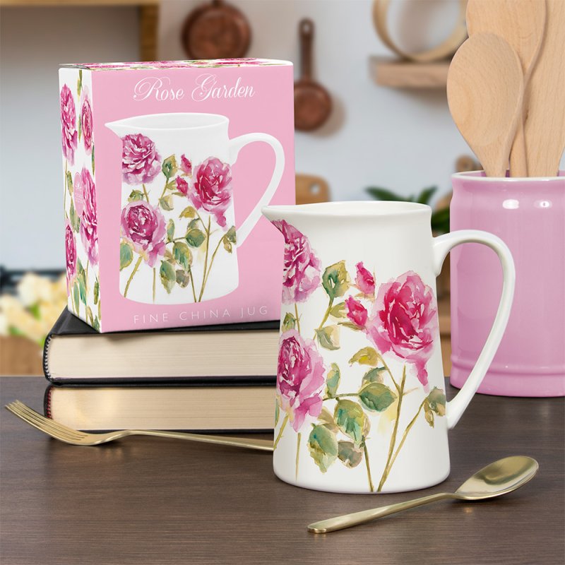 500ml Water Juice Jug Pitcher Drinks Carafe Fine China Decorative Flower Vase - 第 51/64 張圖片