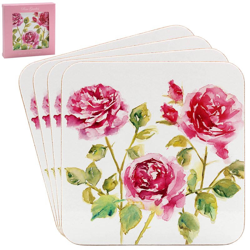 4PC Cork Back Square Coaster Set Tea Coffee Cup Mug Drinks Coaster Table Mats - Picture 48 of 64