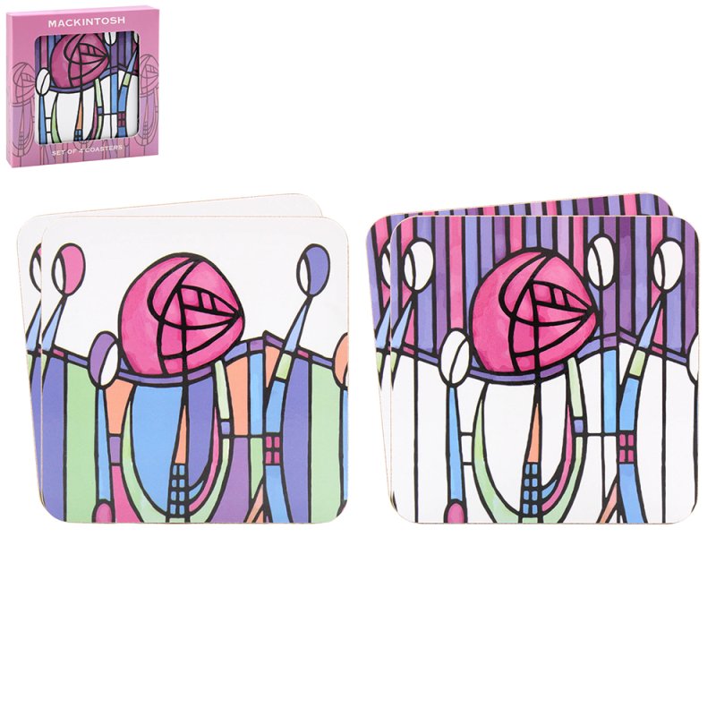 4PC Cork Back Square Coaster Set Tea Coffee Cup Mug Drinks Coaster Table Mats - Picture 43 of 64