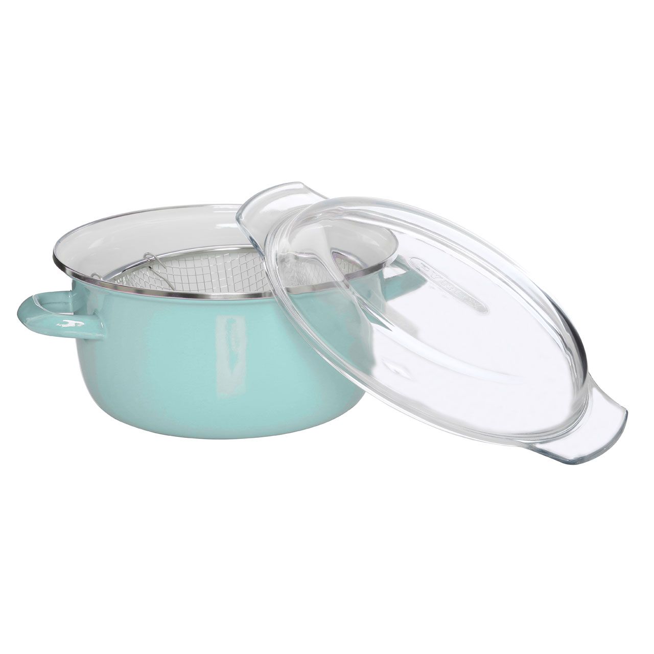 New 5L Stainless Steel Deep Fat Fryer Pan Frying Basket Cooking Pot Pyrex Lid - Picture 20 of 35