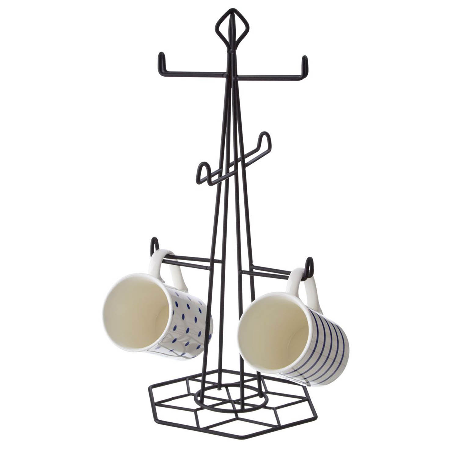 Vertex 6 Tassen Becher Baumständer Eisendraht Kaffeetassen Halter Küchenregal Organizer - Bild 13 von 23