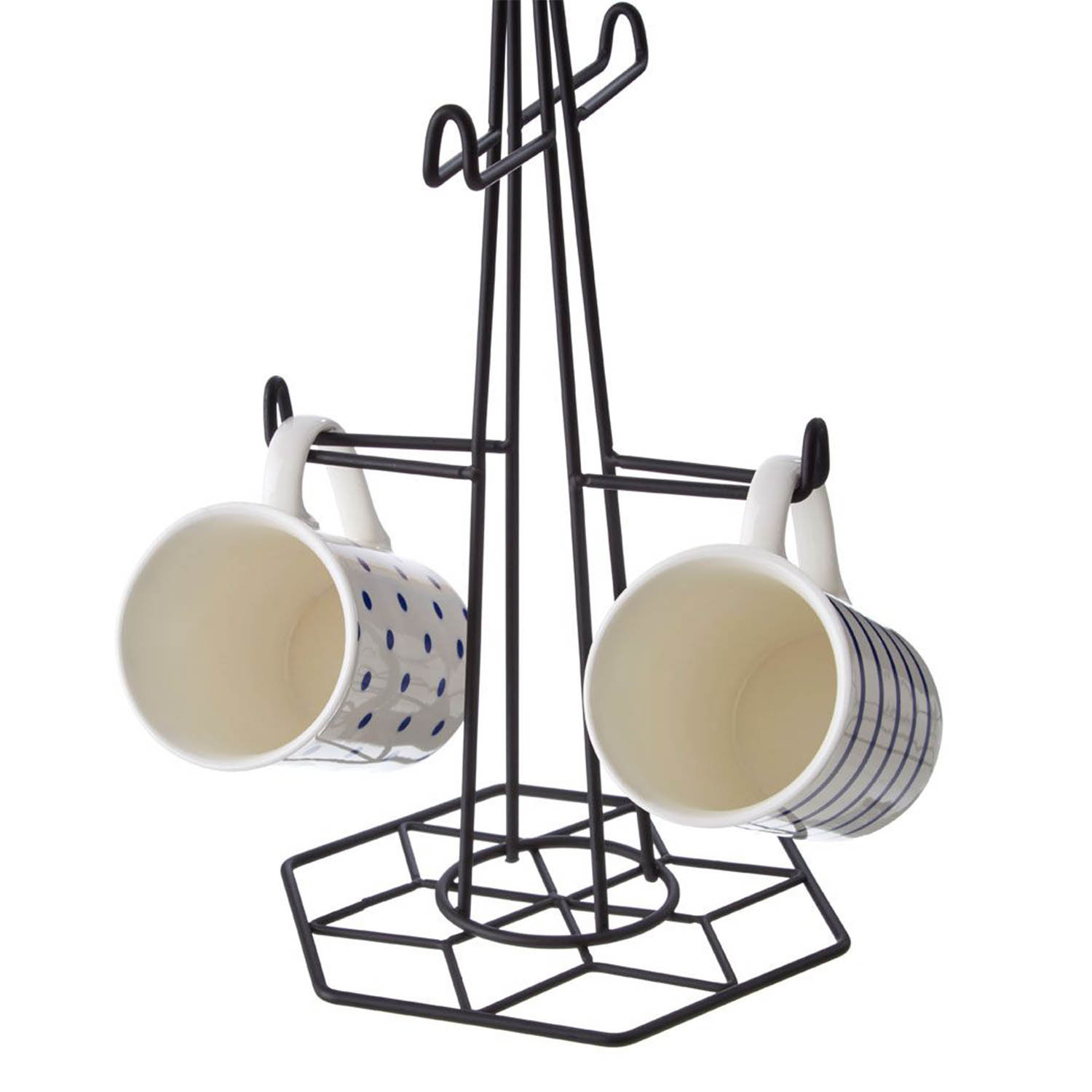 Vertex 6 Tassen Becher Baumständer Eisendraht Kaffeetassen Halter Küchenregal Organizer - Bild 14 von 23