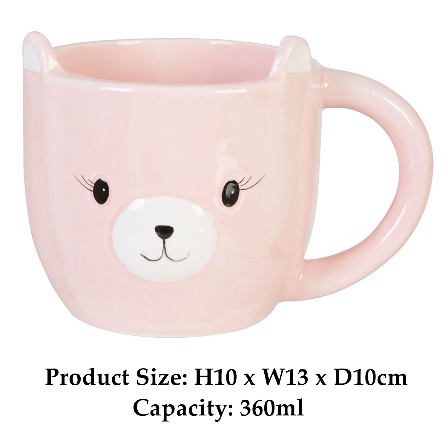 Animal Bear Cat Shaped Tea Coffee Mugs Chic Dolomite Hot Drinks Mug Cup for Kids - Picture 8 of 35