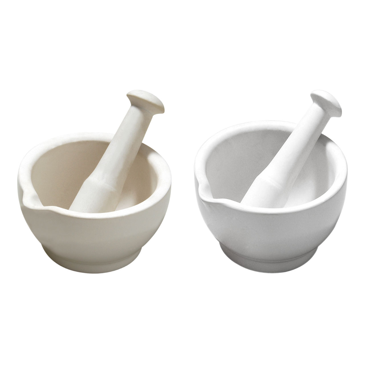 White Mortar And Pestle Set Stone Grinding Crushing Grinder Natural