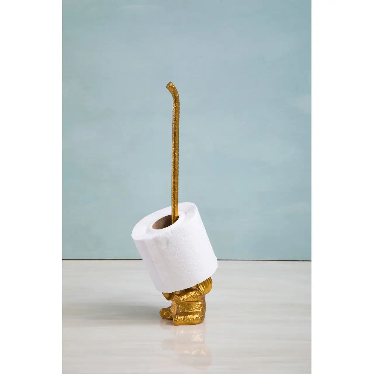 Metal Cast Animal Toilet Roll Holder Free Standing Kitchen Roll Paper Towel Pole - Picture 34 of 67