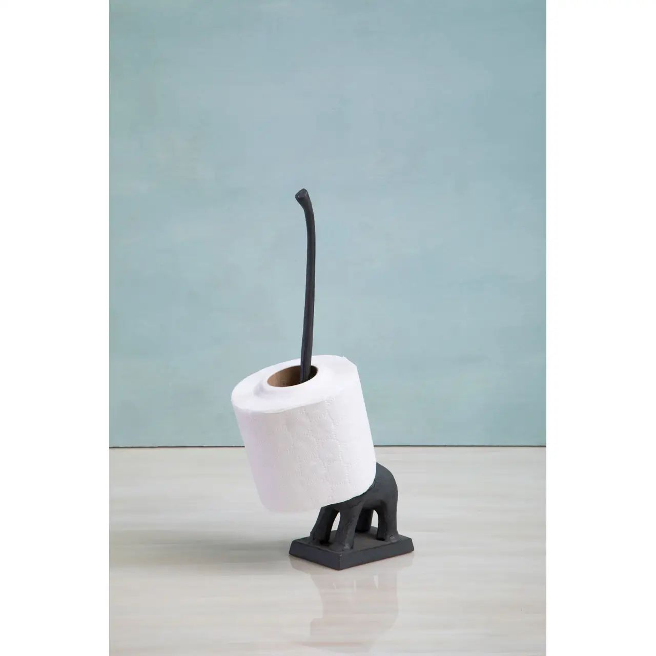 Metal Cast Animal Toilet Roll Holder Free Standing Kitchen Roll Paper Towel Pole - Picture 52 of 67
