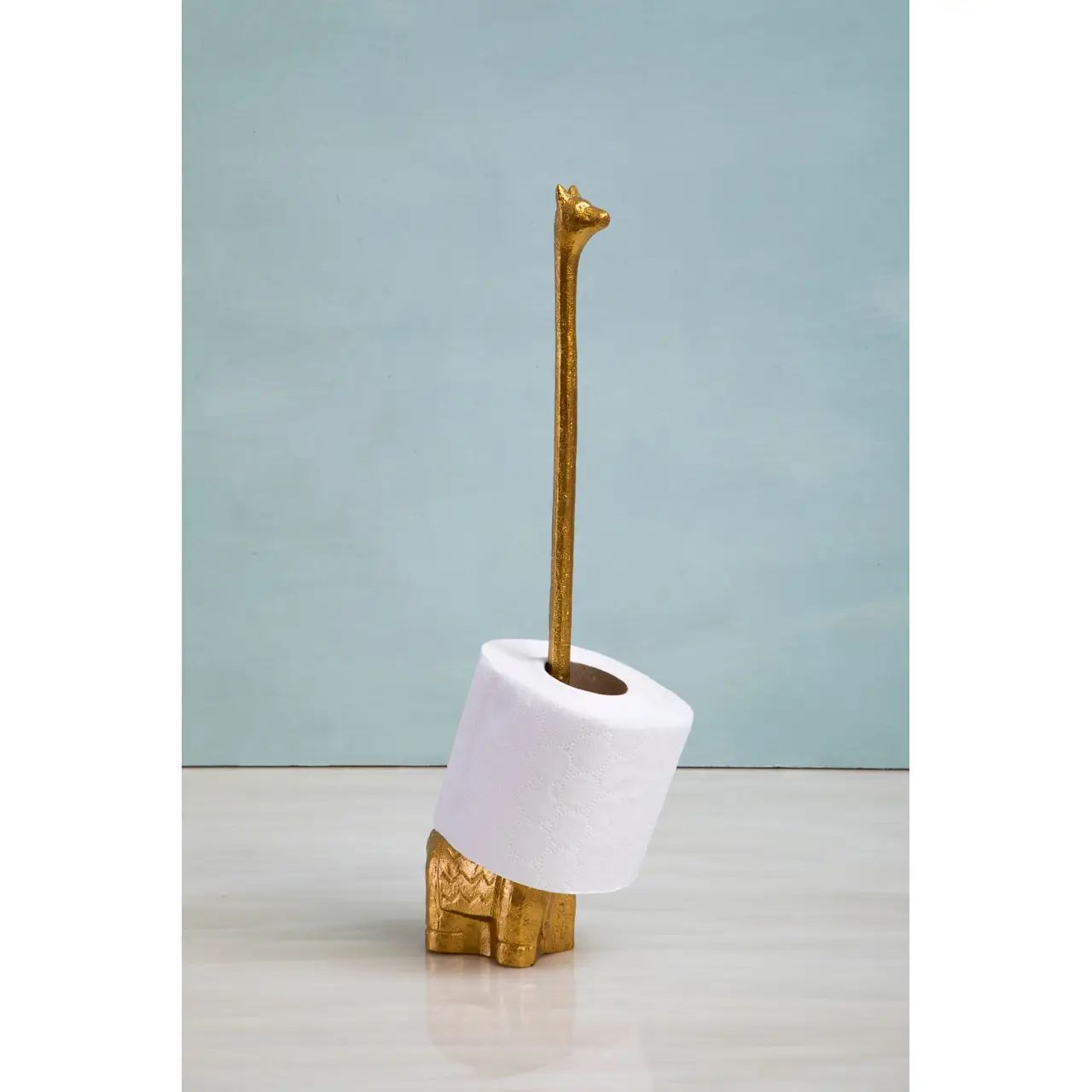 Metal Cast Animal Toilet Roll Holder Free Standing Kitchen Roll Paper Towel Pole - Picture 43 of 67