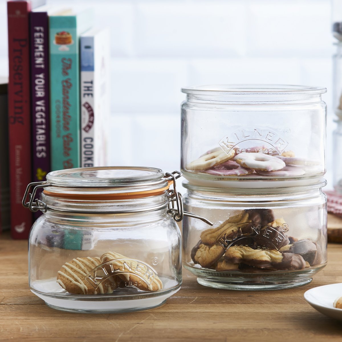 Kilner Glass Stackable Storage Jar Home Kitchen Coffee Tea Sugar