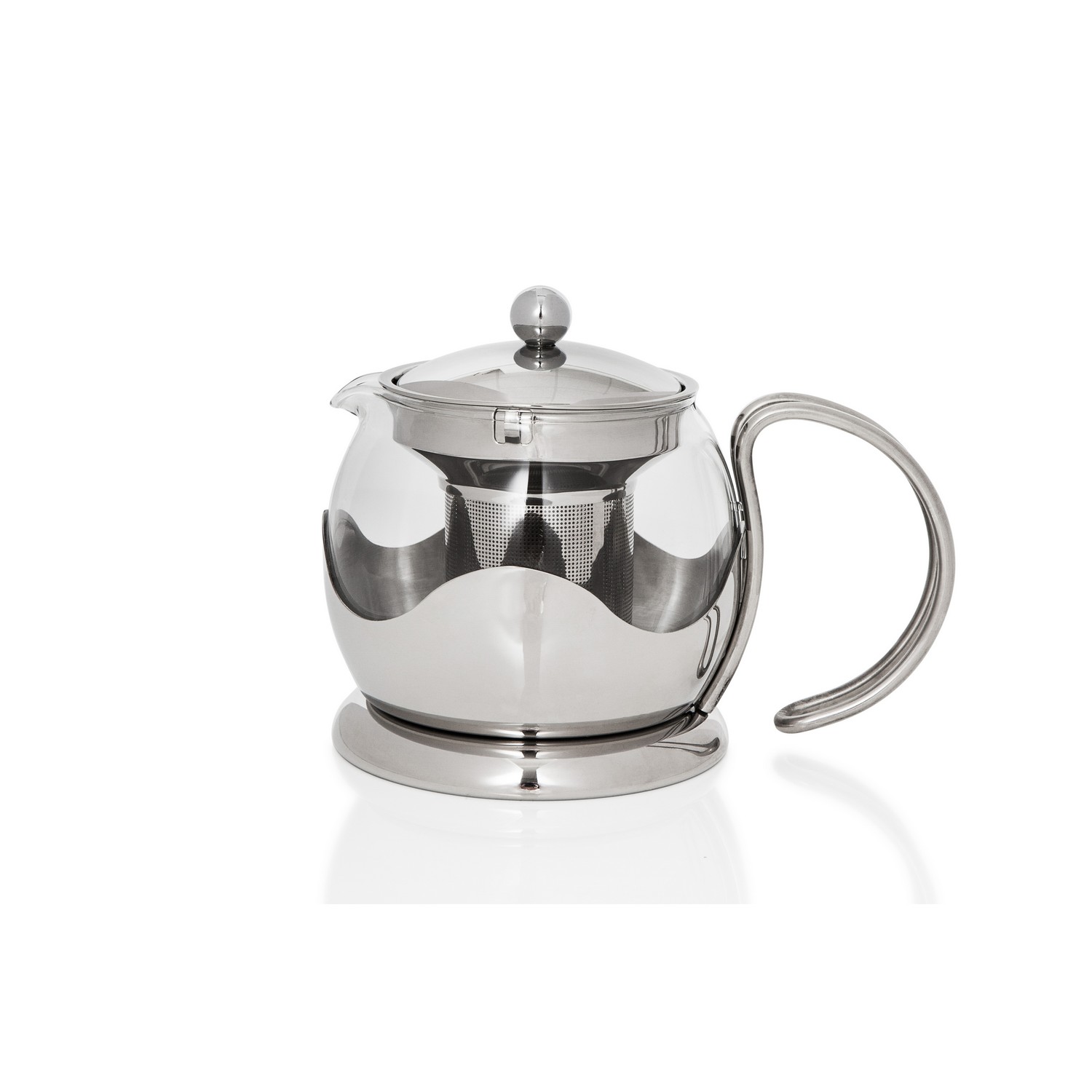 750ml Glass Stainless Steel Teapot with Infuser Afternoon Tea Leaf