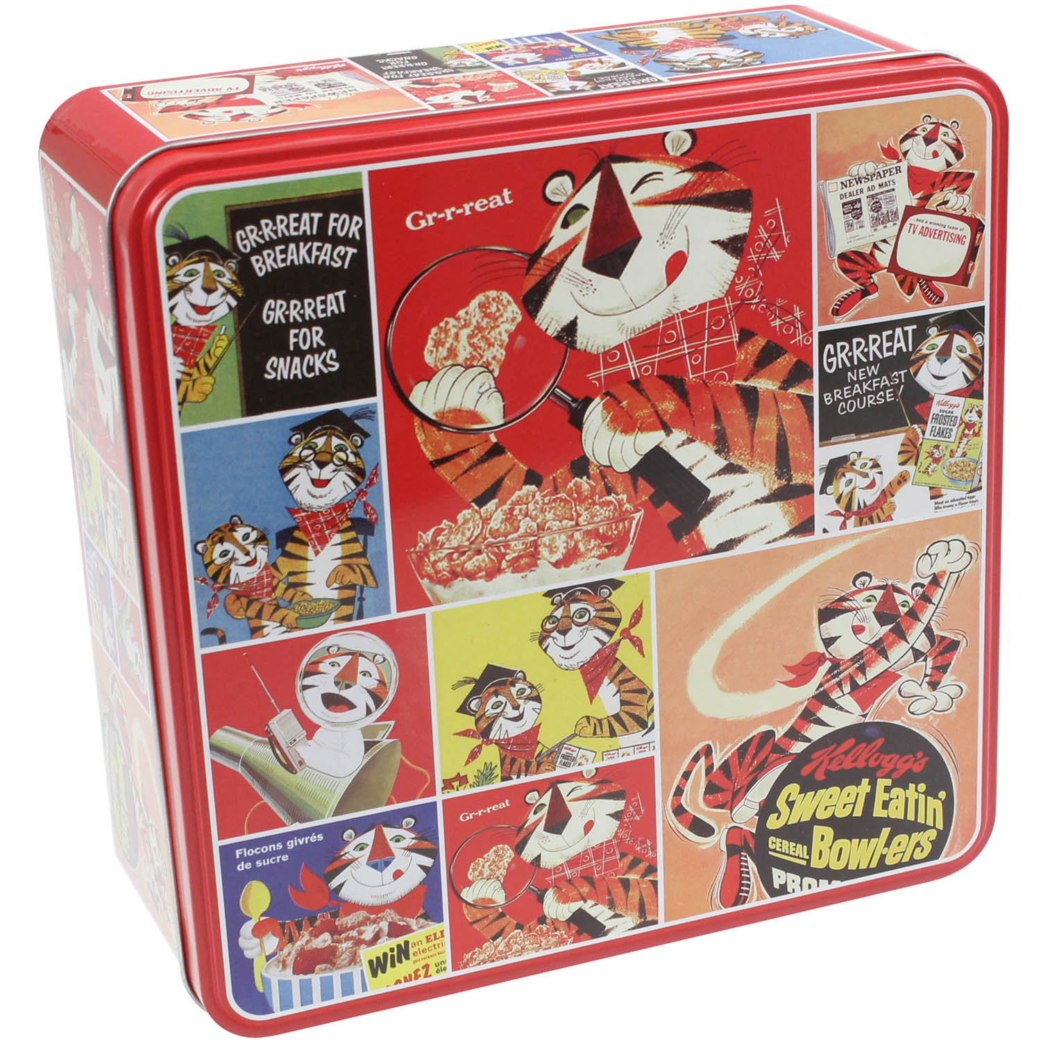Retro Dog Food Advert 4L Metal Storage Biscuit Kitchen Container Canister Tin