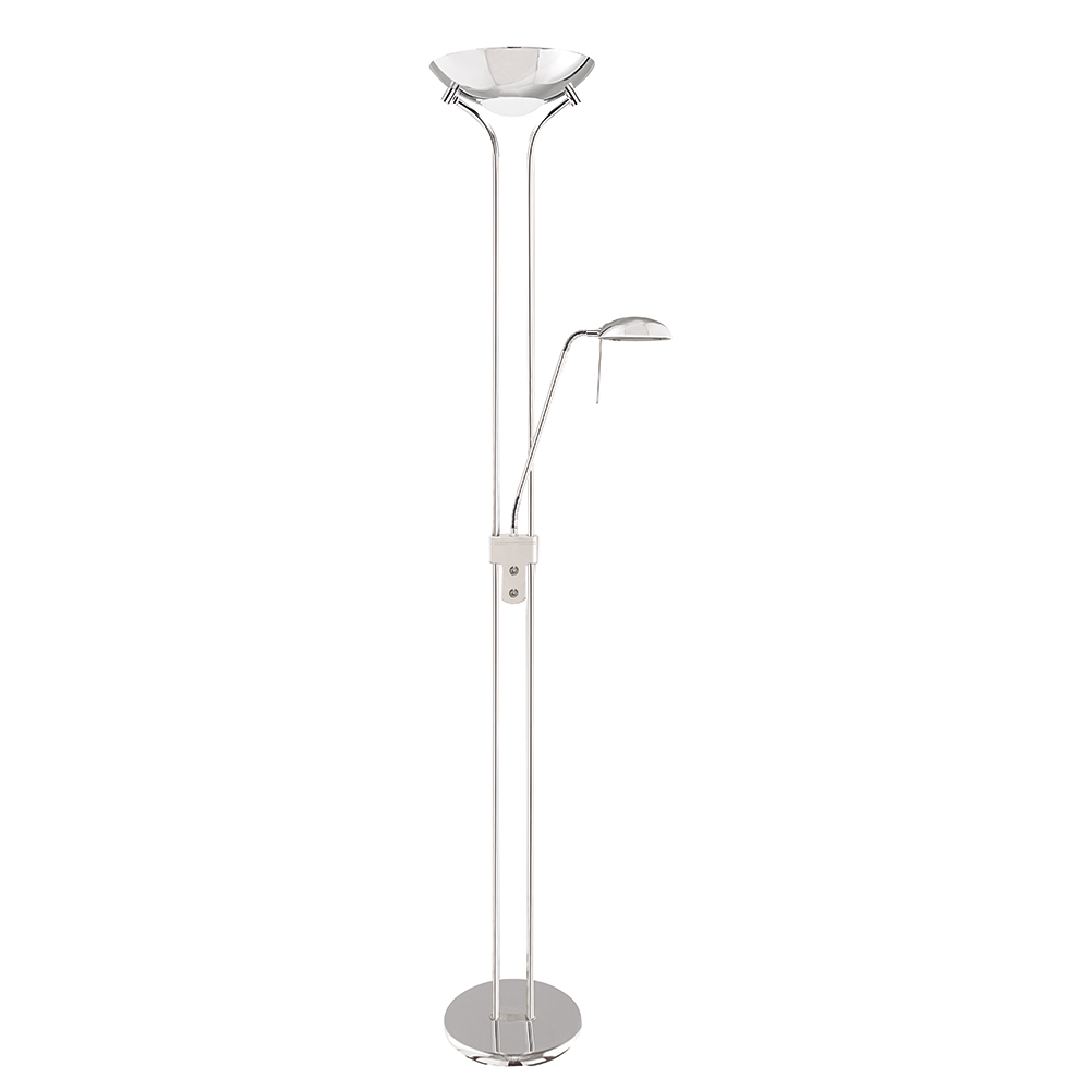 Searchlight Chrome Mother And Child Halogen Reading Standing Floor Lamp