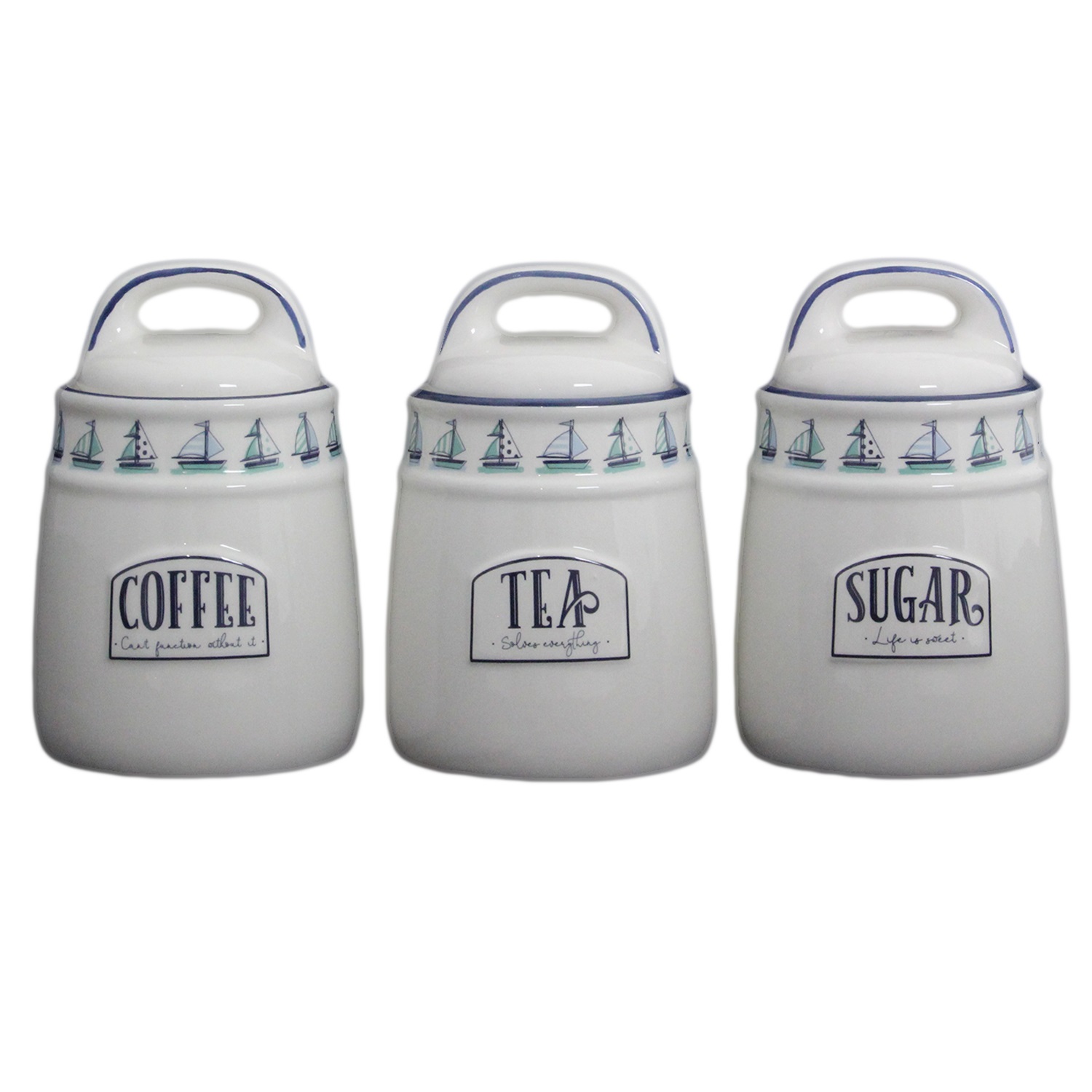 ochre tea coffee sugar canisters