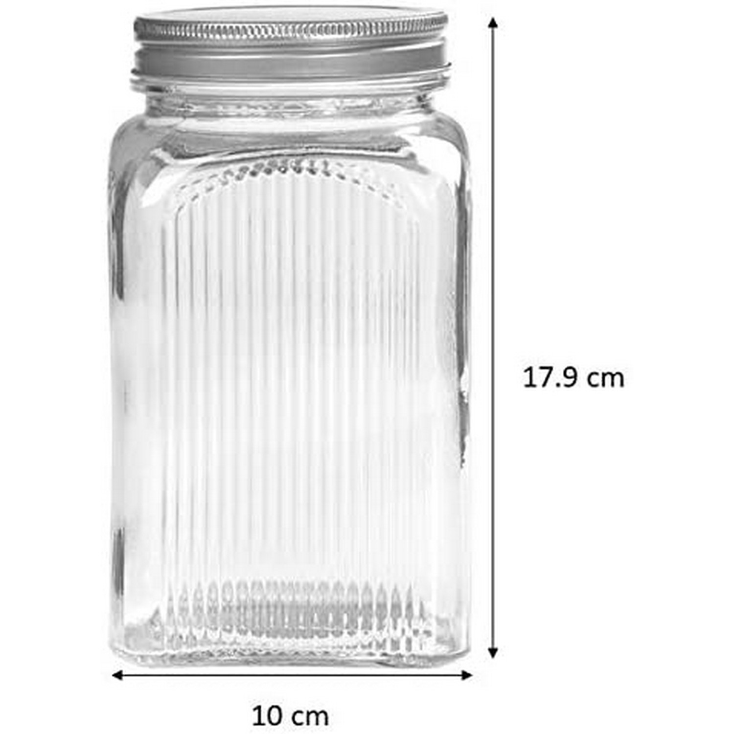Canning Glass Storage Jar Screw Metal Lid Container Canister Clear Tala 1.25L - Picture 9 of 12