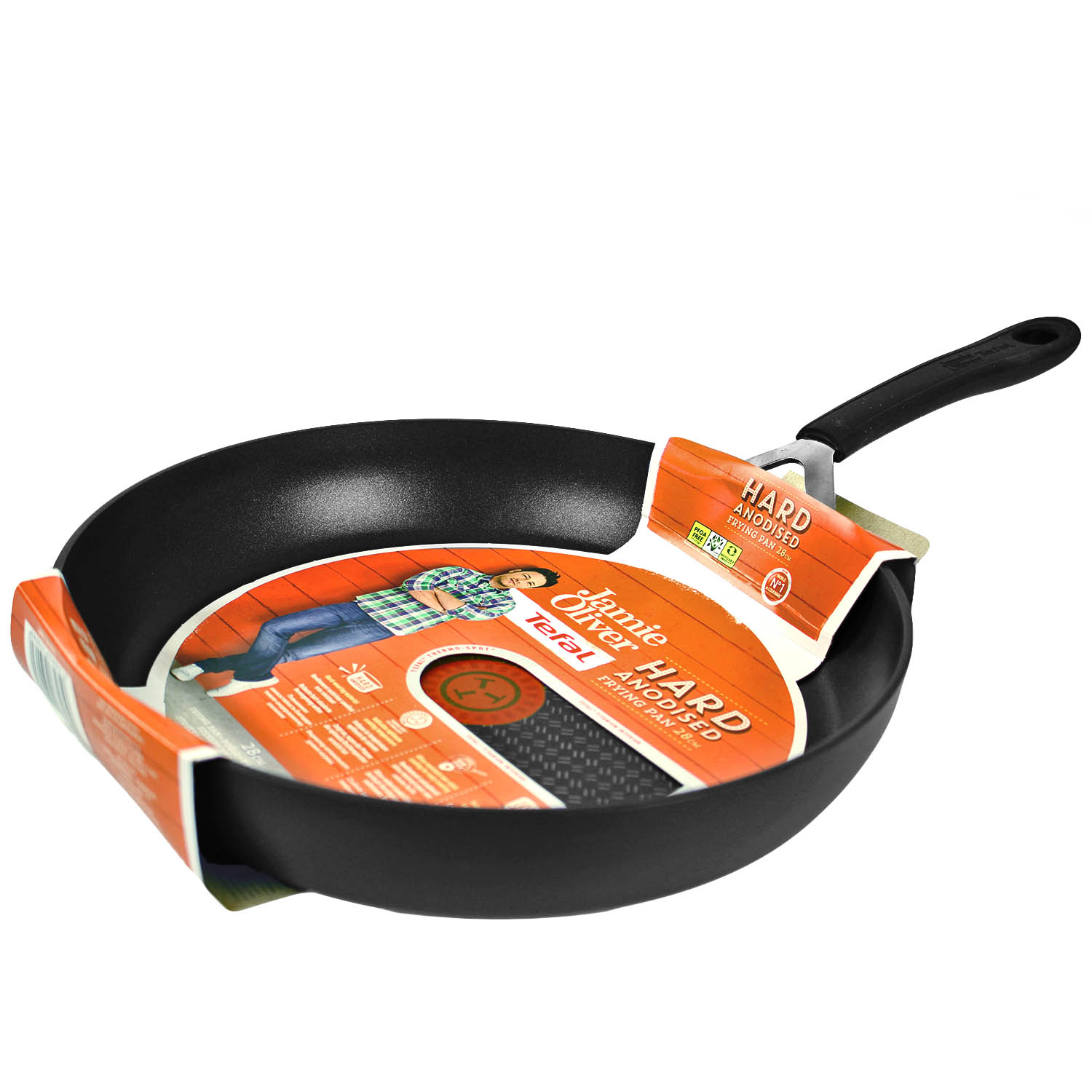 24cm Jamie Oliver Mediterranean Induction Frying Pan NonStick Silicone