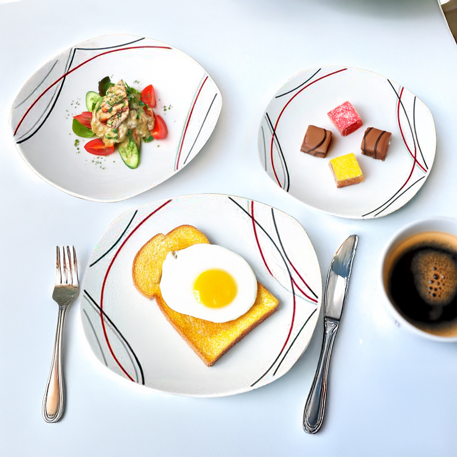 12-Piece Dinner Set White Ceramic Dinnerware Side Soup Dinner Plates Tableware - Picture 35 of 35