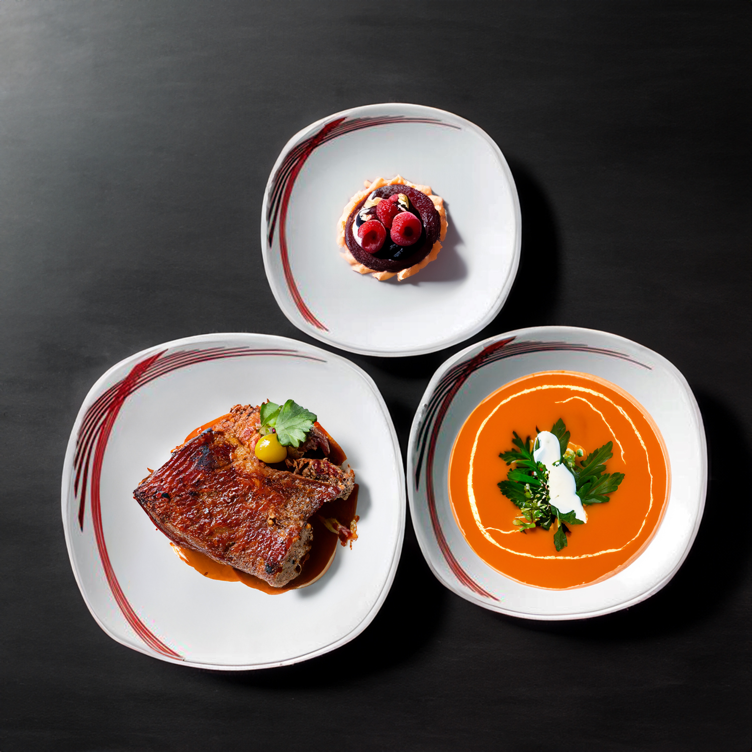 12-Piece Dinner Set White Ceramic Dinnerware Side Soup Dinner Plates Tableware - Picture 27 of 35