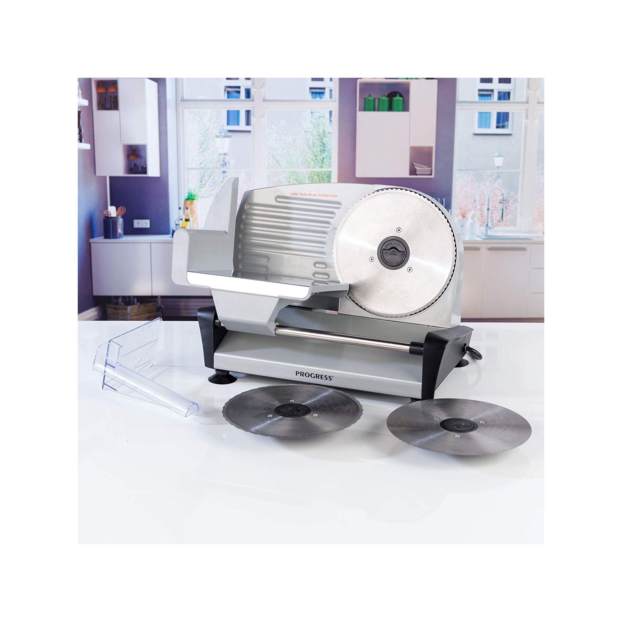 Progress Electric MultiBlade Meat Vegetable Fruits Food Slicer Slicing