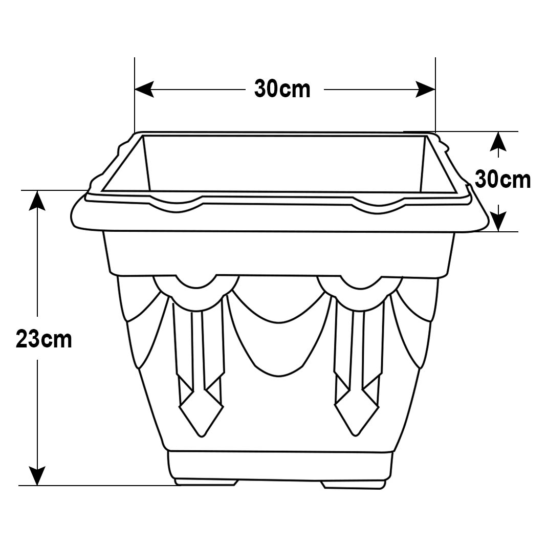 Venetian Plant Pot Garden Flower Pots Herb Planter & Saucer Tray Plants Holder - Picture 35 of 35