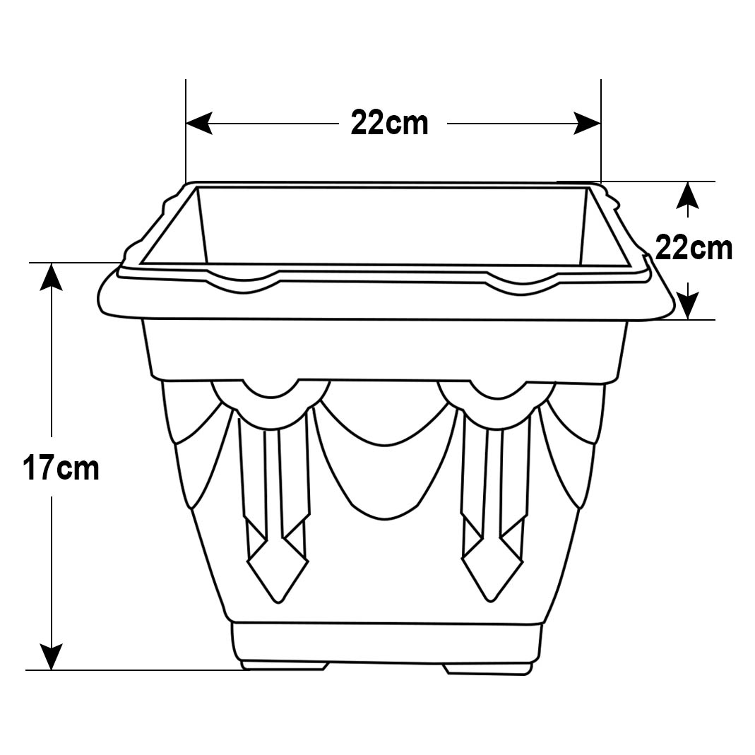 Venetian Plant Pot Garden Flower Pots Herb Planter & Saucer Tray Plants Holder - Picture 30 of 35