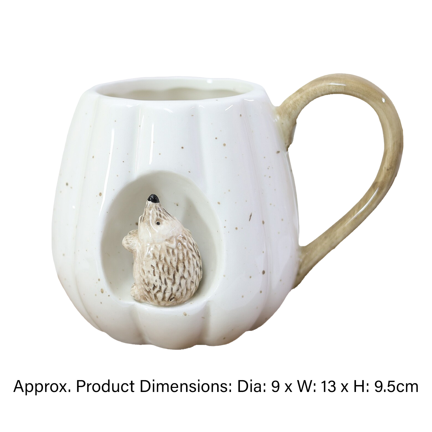 Tazza In Ceramica LookHUMAN 450 Ml 'Best Buds' Con Riccio E Cactus, Bianca, Lavabile In Lavastoviglie E Microonde - 2