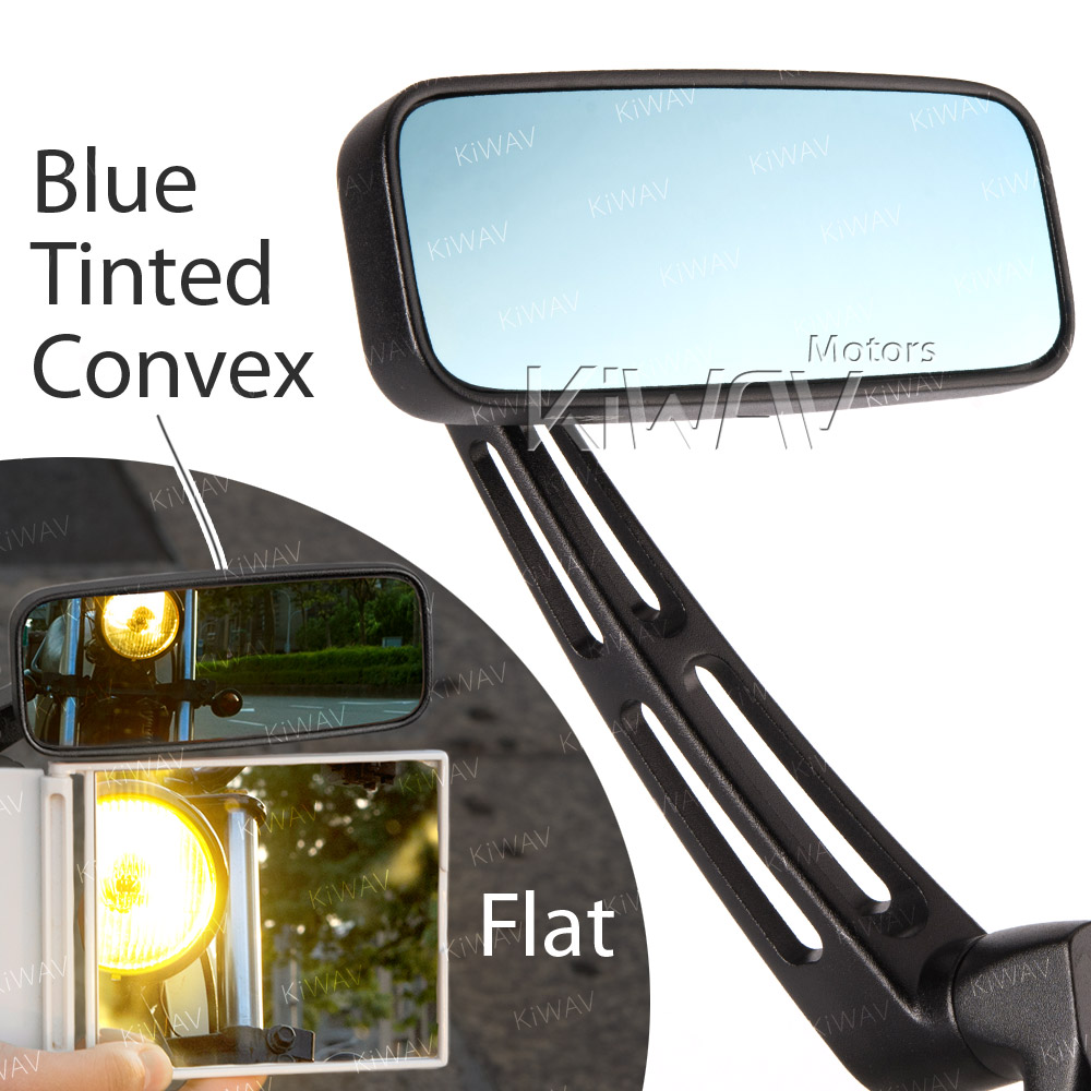 Convex motorcycle mirrors slotted stem ClassicMX for Harley & Metric 10mm bikes - Picture 10 of 41