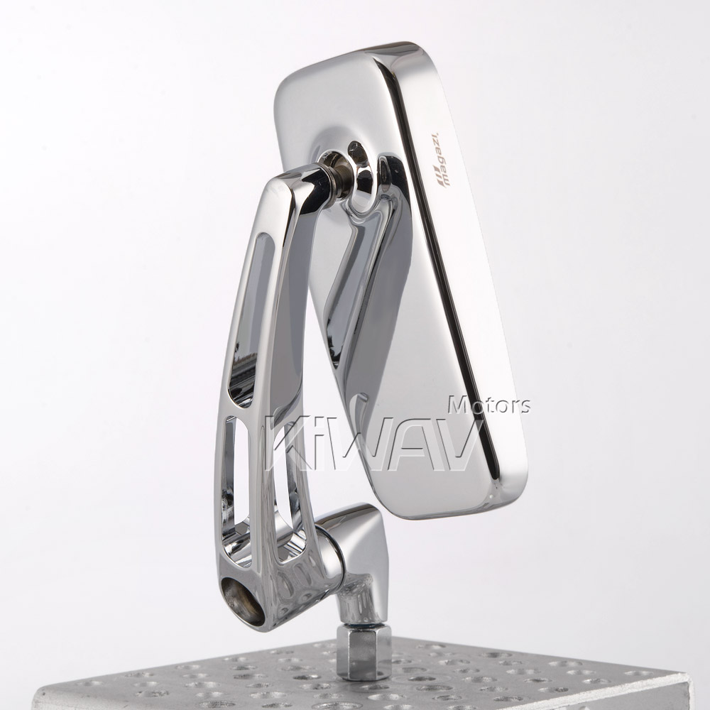 Convex motorcycle mirrors slotted stem ClassicMX for Harley & Metric 10mm bikes - Picture 28 of 41