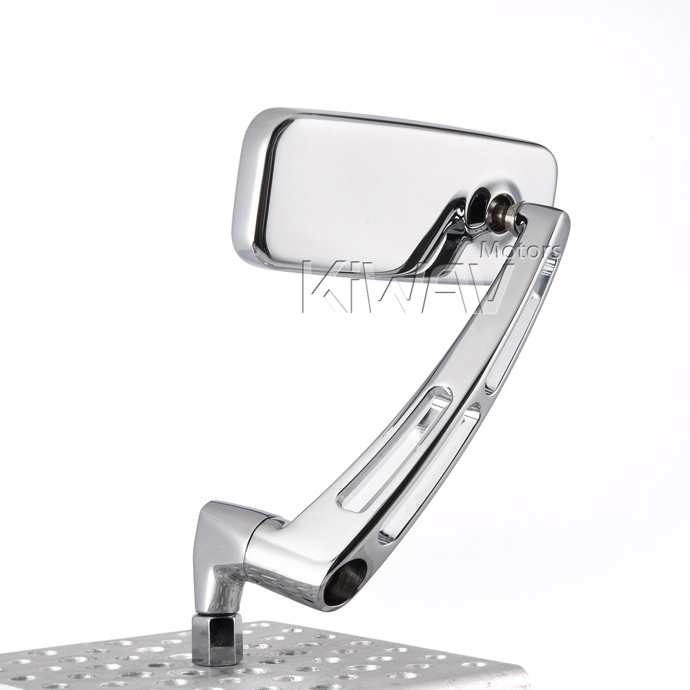 Convex motorcycle mirrors slotted stem ClassicMX for Harley & Metric 10mm bikes - Picture 30 of 41