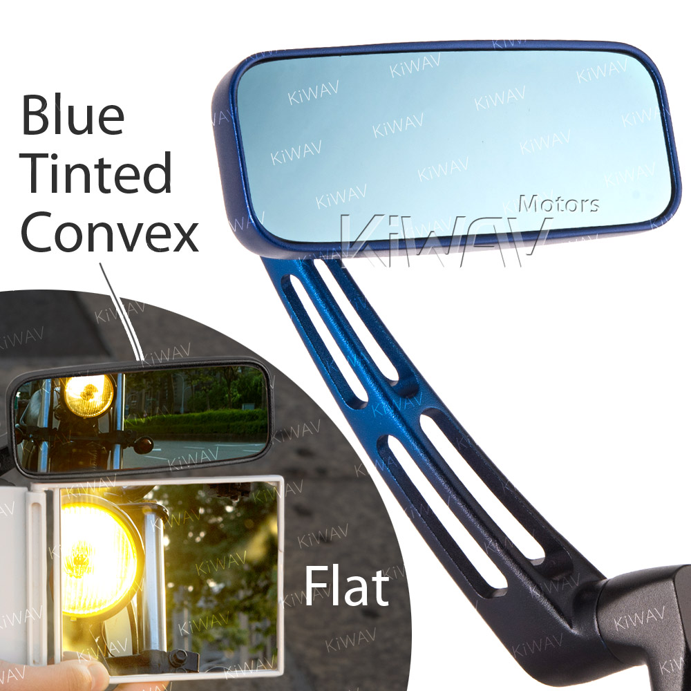 Convex motorcycle mirrors slotted stem ClassicMX for Harley & Metric 10mm bikes - Picture 18 of 41