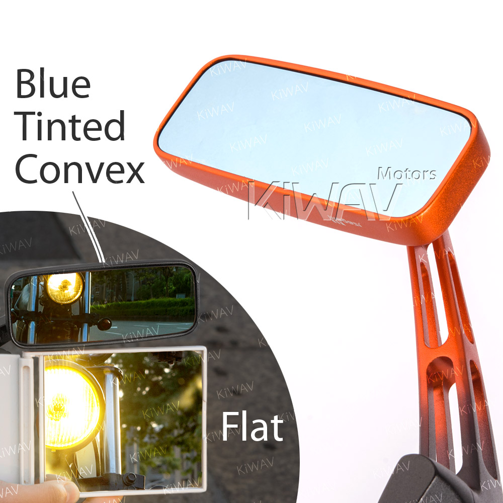 Convex motorcycle mirrors slotted stem ClassicMX for Harley & Metric 10mm bikes - Picture 35 of 41