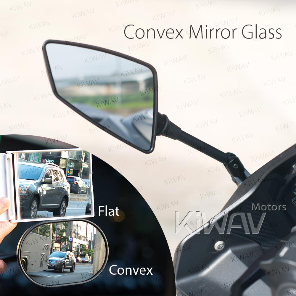 Hawk motorcycle mirrors convex fairing mount for sportsbike racing PAIR - Picture 12 of 53