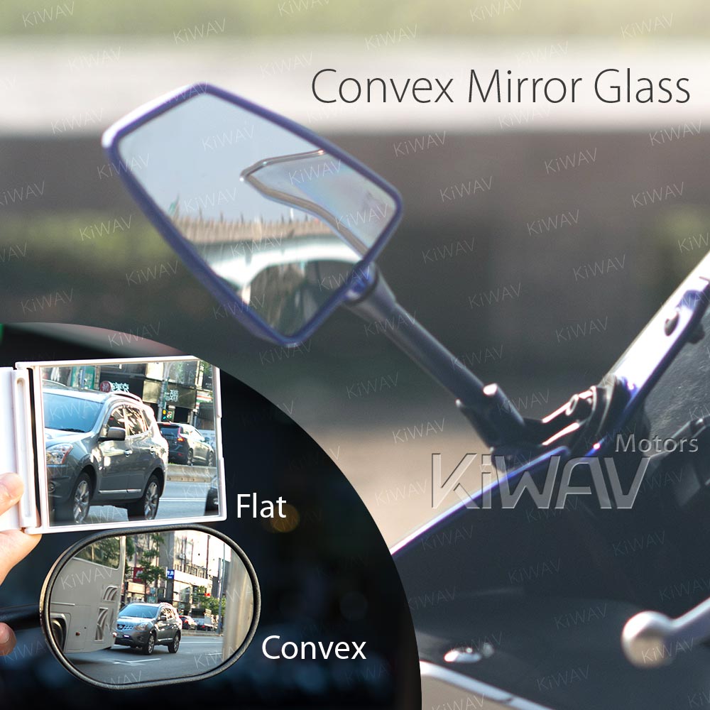 Hawk motorcycle mirrors convex fairing mount for sportsbike racing PAIR - Picture 20 of 53