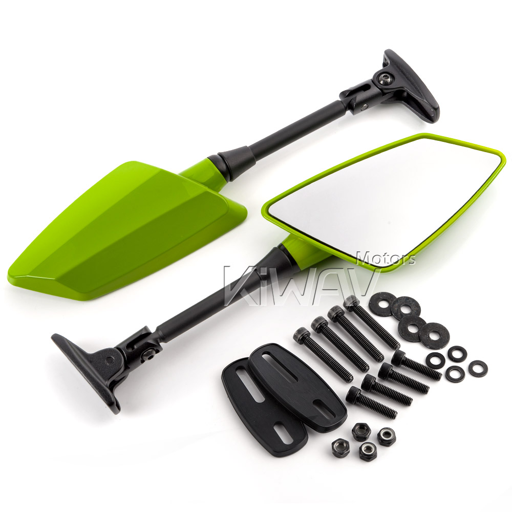 Hawk motorcycle mirrors convex fairing mount for sportsbike racing PAIR - Picture 30 of 53