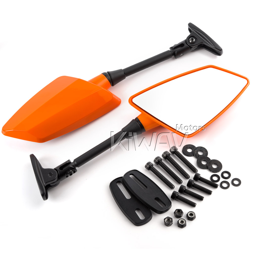 Hawk motorcycle mirrors convex fairing mount for sportsbike racing PAIR - Picture 38 of 53