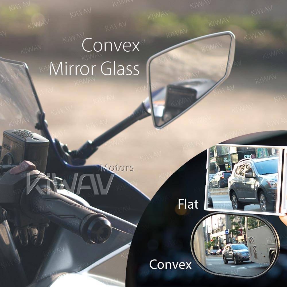 Hawk motorcycle mirrors convex fairing mount for sportsbike racing PAIR - Picture 49 of 53