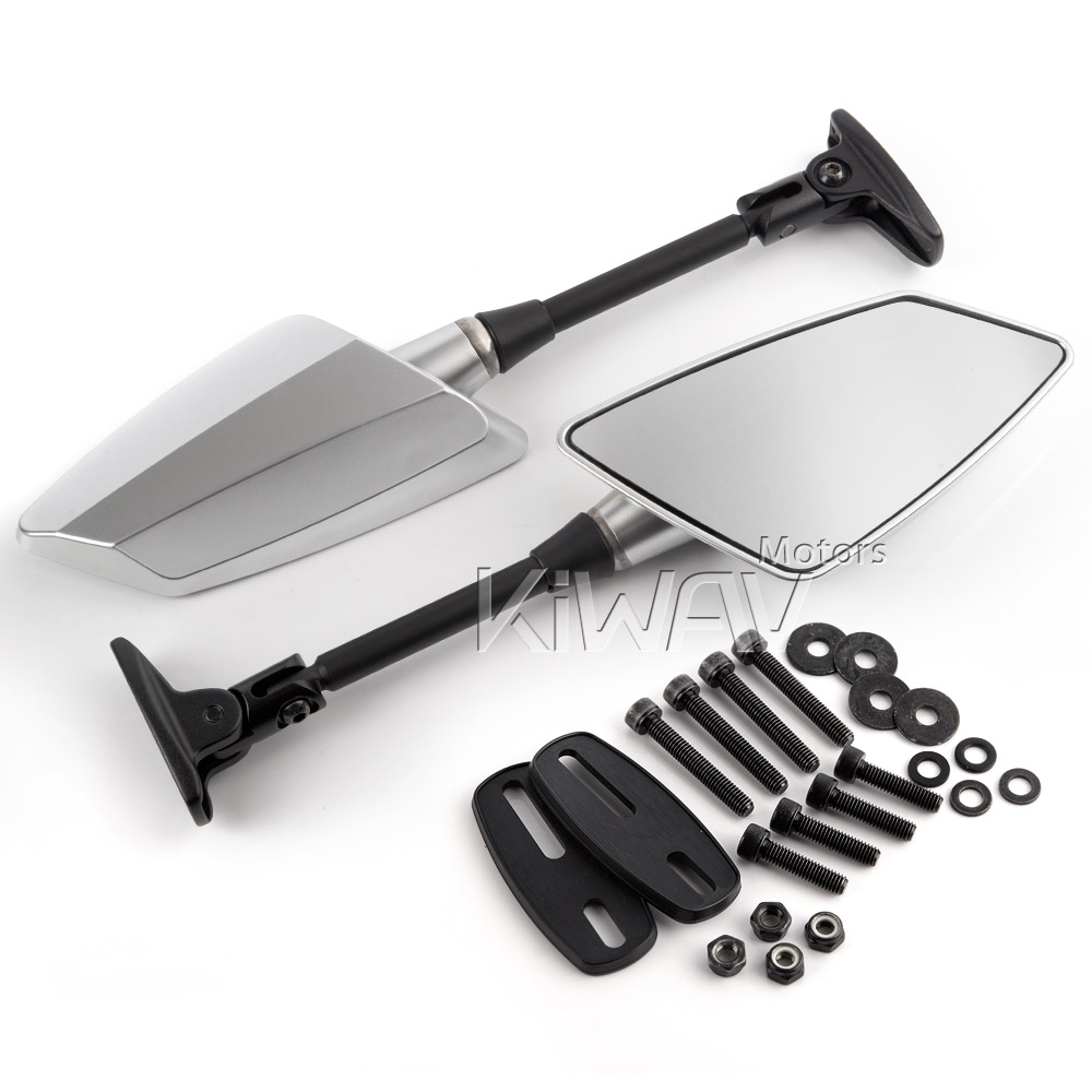 Hawk motorcycle mirrors convex fairing mount for sportsbike racing PAIR - Picture 52 of 53