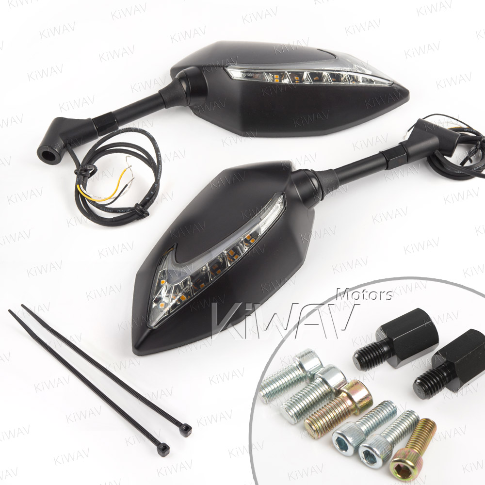 Lucifer dual LED mirrors sequential effect for M10 1.5 pitch BMW motorcycles - Picture 11 of 14